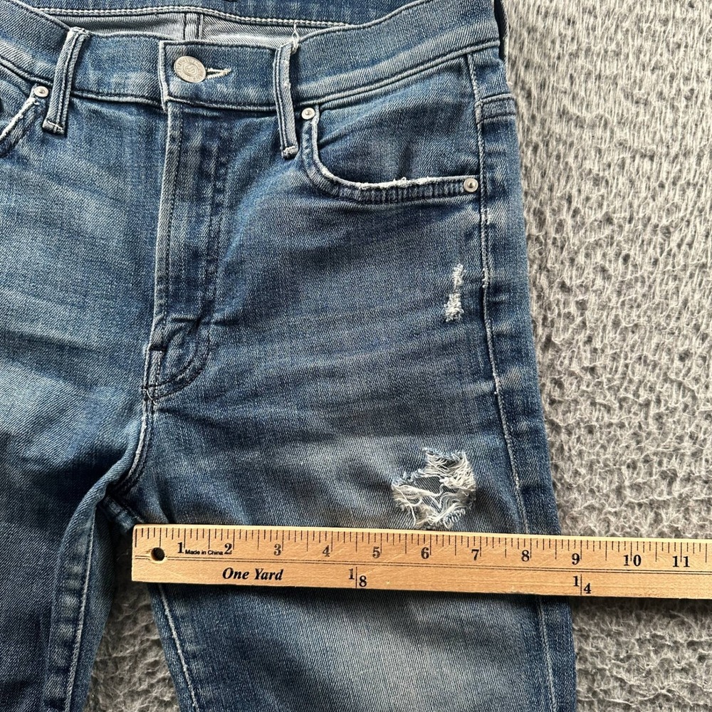 MOTHER Jeans Womens 26 The Insider Crop Fray Gypsy Distressed Raw Hem Cropped - Picture 7 of 15